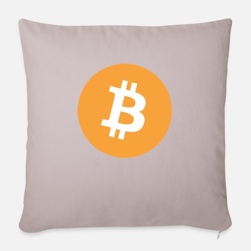 Bitcoin. - Sofakissenbezug 45 x 45 cm - helles Taupe