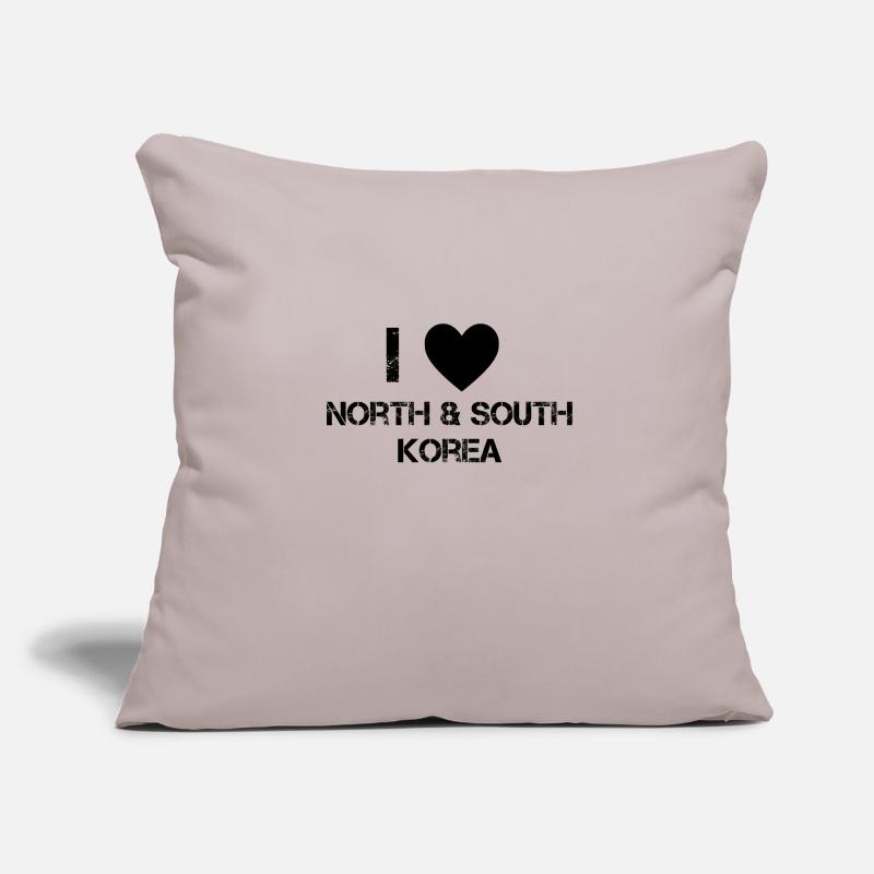 Corée du Nord Corée du Sud Housse de coussin décorative 45 x 45 cm
