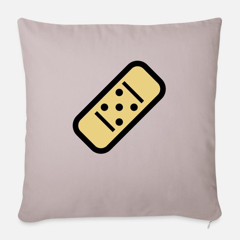 Plâtre de bande dessinée - Housse de coussin décorative 45 x 45 cm - taupe clair