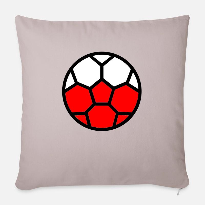  Drapeau Pologne Coupe du monde - Housse de coussin décorative 45 x 45 cm - taupe clair