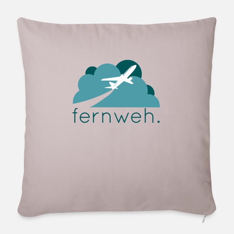 fernweh geschenk idee reisen - Sofakissenbezug 45 x 45 cm - helles Taupe