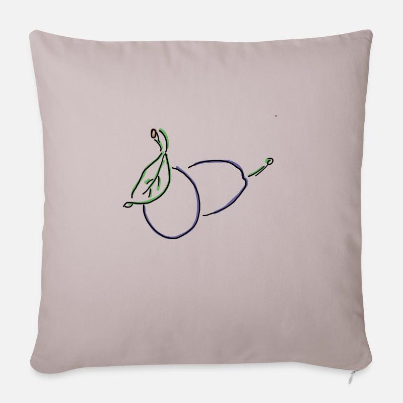 Prune - Housse de coussin décorative 45 x 45 cm - taupe clair