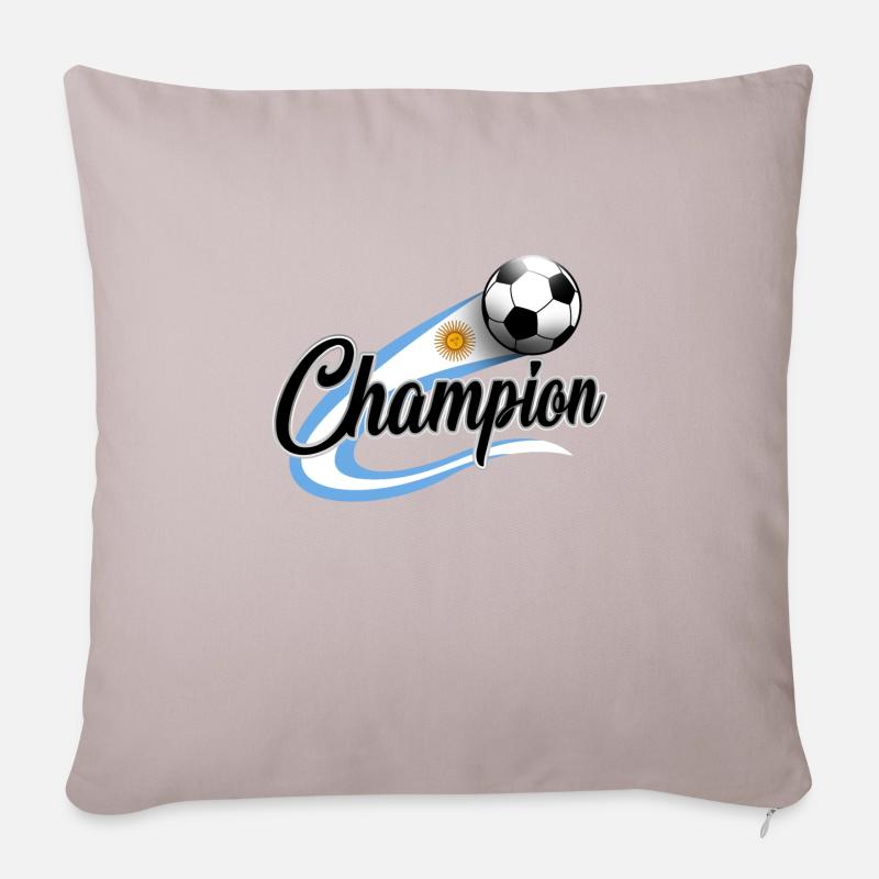 SOCCER D'ARGENTINE - Housse de coussin décorative 45 x 45 cm - taupe clair