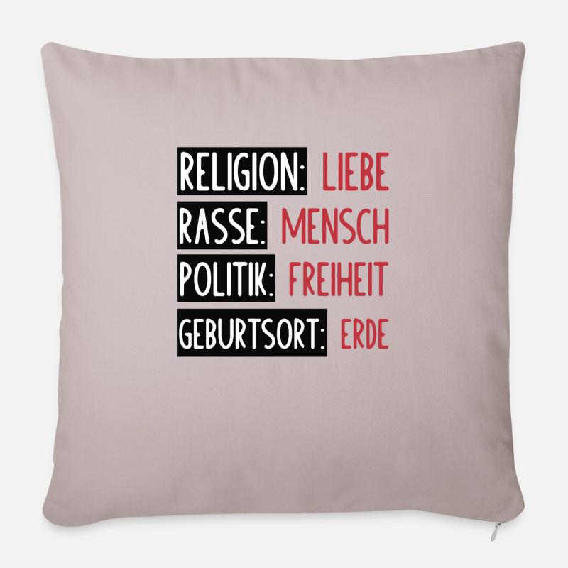 Statement - Keine Trennung oder Spaltung - Sofakissenbezug 45 x 45 cm - helles Taupe