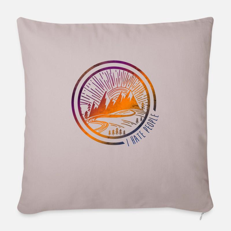 Je déteste les gens - Je déteste les gens - Housse de coussin décorative 45 x 45 cm - taupe clair