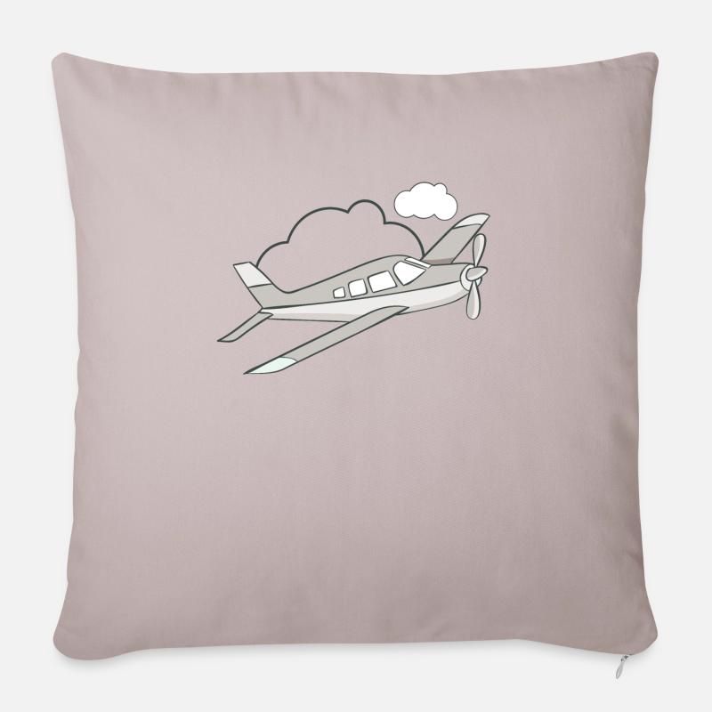 Avion dans l'air - Housse de coussin décorative 45 x 45 cm - taupe clair