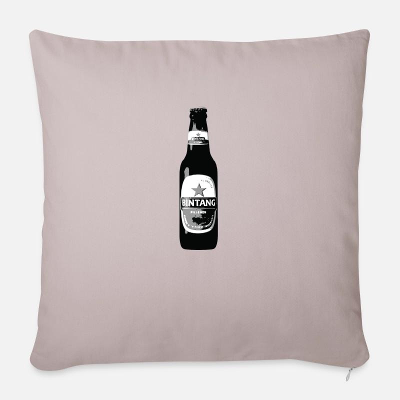 bière - Housse de coussin décorative 45 x 45 cm - taupe clair