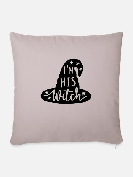 I m his witch - Sofakissenbezug 45 x 45 cm - helles Taupe