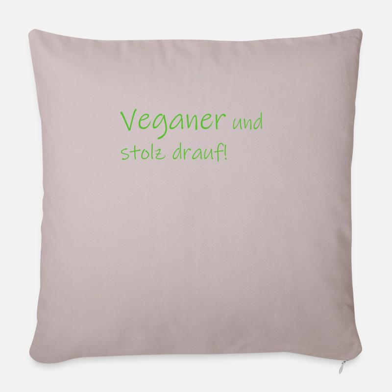 Vegans and pride on it - Sofa pillowcase 17,3'' x 17,3'' (45 x 45 cm) - light taupe