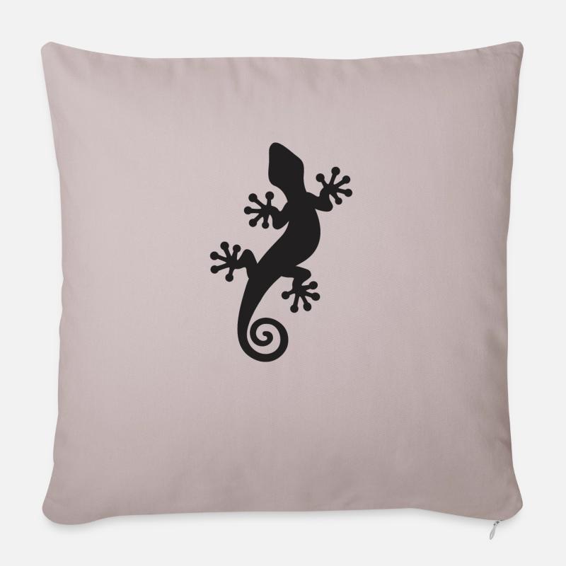 Gecko - Sofakissenbezug 45 x 45 cm - helles Taupe