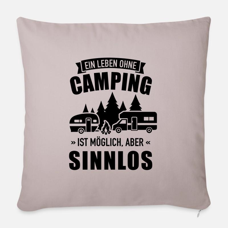 Camping - Sofakissenbezug 45 x 45 cm - helles Taupe