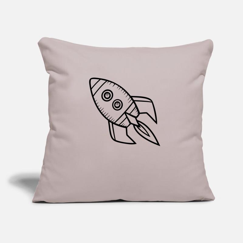 Spaceship rocket Sofa pillowcase 17,3'' x 17,3'' (45 x 45 cm)