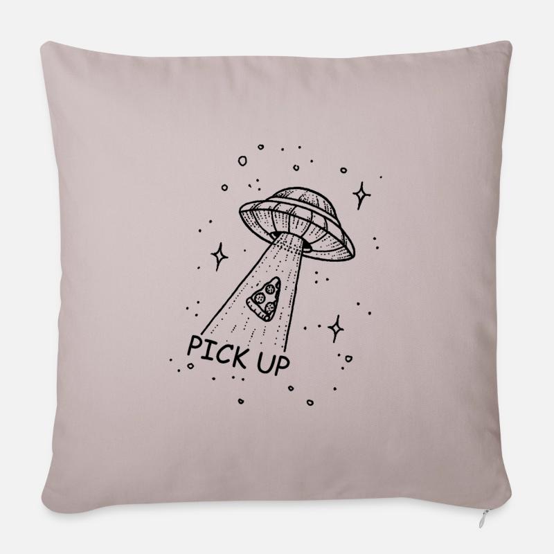 Ufo Pizza Pick Up - Sofakissenbezug 45 x 45 cm - helles Taupe