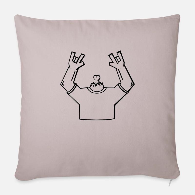 Idée cadeau cadeau sans tête - Housse de coussin décorative 45 x 45 cm - taupe clair