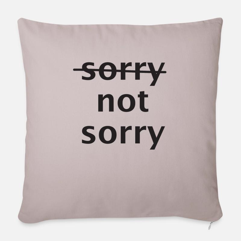 désolé pas désolé - Housse de coussin décorative 45 x 45 cm - taupe clair