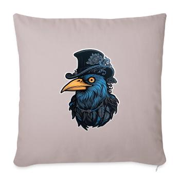 Crow with Hat Halloween - Sofa pillowcase 17,3'' x 17,3'' (45 x 45 cm) - light taupe - Front