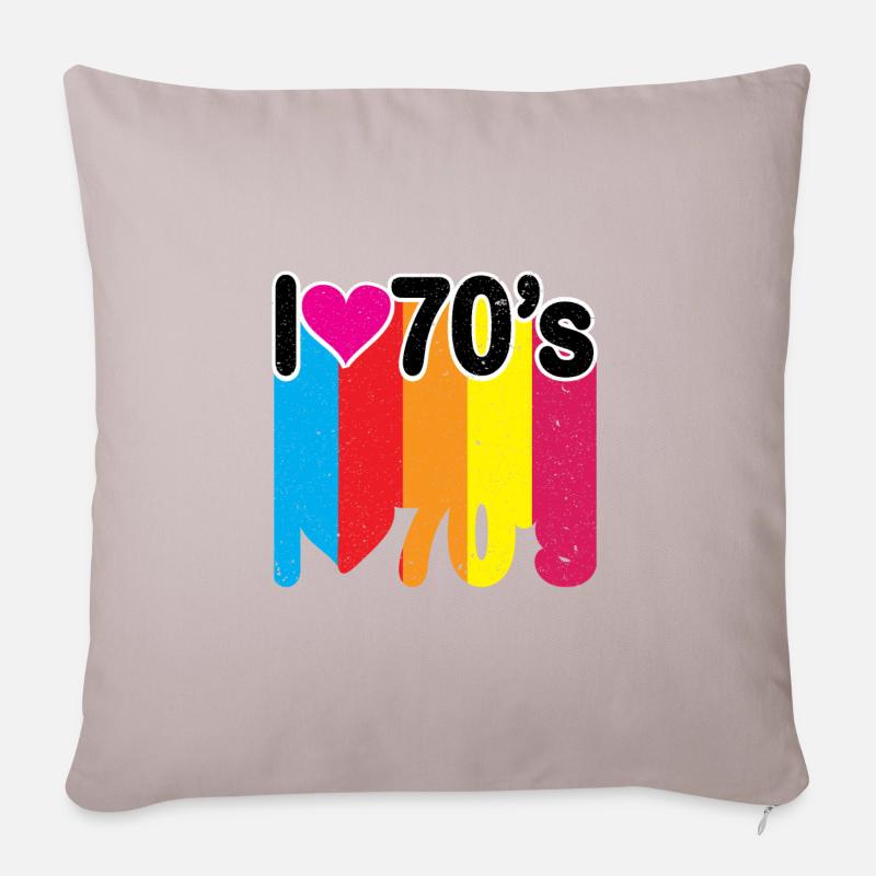 J'AIME 70 - Housse de coussin décorative 45 x 45 cm - taupe clair