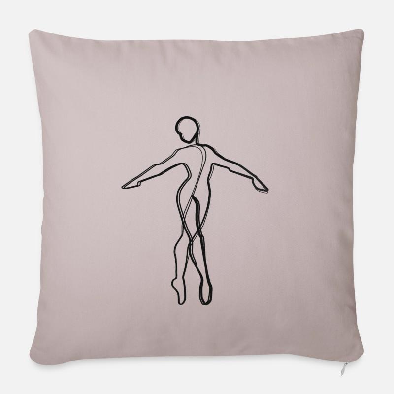 JOSZ DESIGN Dance 4 - Sofakissenbezug 45 x 45 cm - helles Taupe