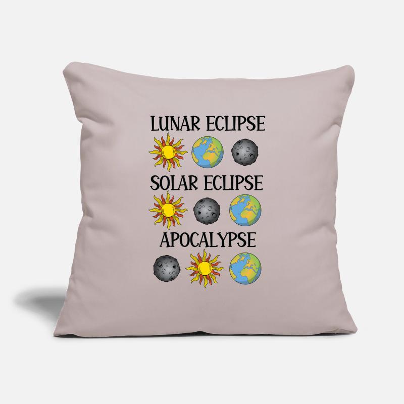Éclipse lunaire Éclipse solaire Apocalypse Housse de coussin décorative 45 x 45 cm