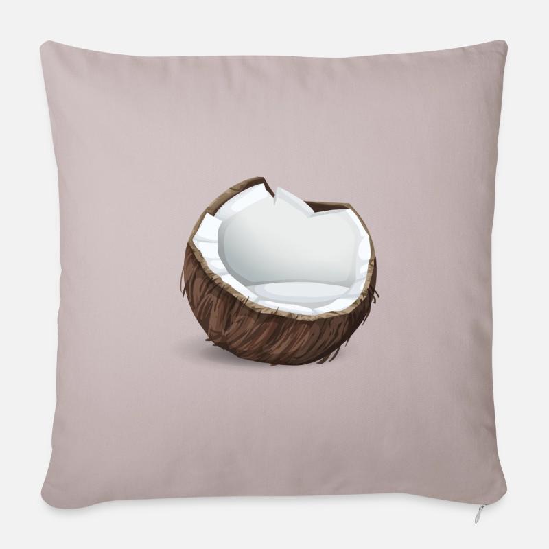 Kokosnuss - Sofakissenbezug 45 x 45 cm - helles Taupe
