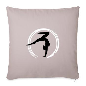 Gymnastique, gymnaste, gymnaste - Housse de coussin décorative 45 x 45 cm - taupe clair - Devant