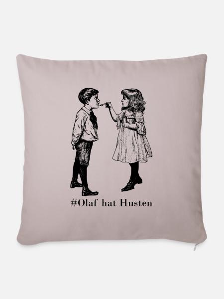 Olaf hat Husen - Sofakissenbezug 45 x 45 cm - helles Taupe
