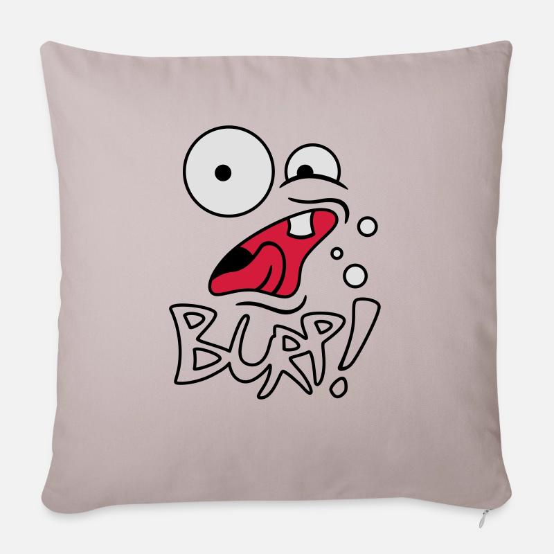 Burp! - Sofakissenbezug 45 x 45 cm - helles Taupe