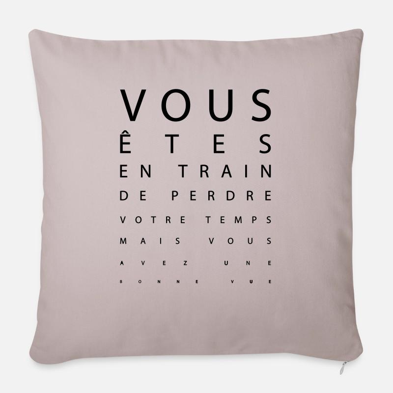 vous avez - Housse de coussin décorative 45 x 45 cm - taupe clair