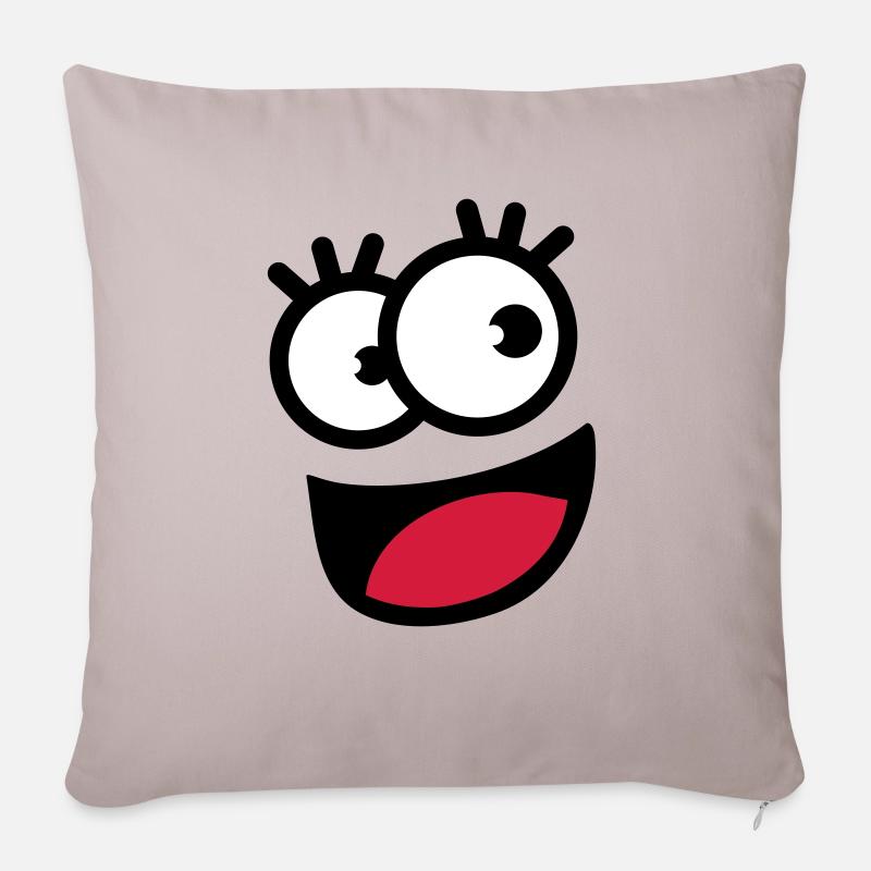funnyface - Sofa pillowcase 17,3'' x 17,3'' (45 x 45 cm) - light taupe