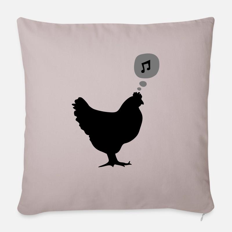 chicken - Sofakissenbezug 45 x 45 cm - helles Taupe