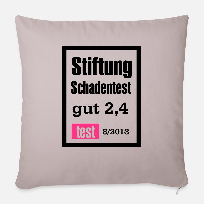 stiftung schadentest - Sofakissenbezug 45 x 45 cm - helles Taupe