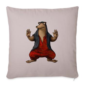 Mole Yoga - Sofa pillowcase 17,3'' x 17,3'' (45 x 45 cm) - light taupe - Front