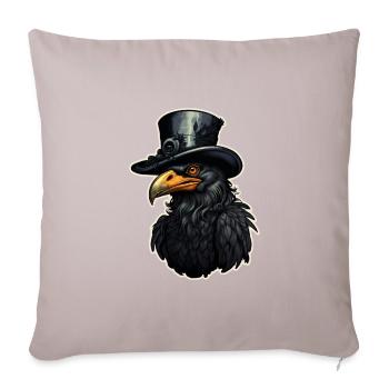 Halloween Bird with Top Hat - Sofa pillowcase 17,3'' x 17,3'' (45 x 45 cm) - light taupe - Front