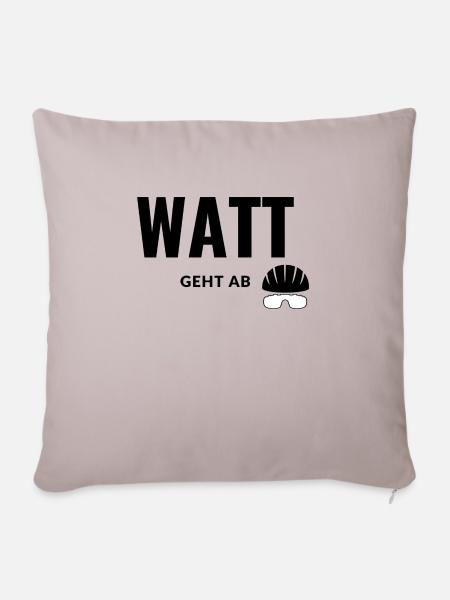 WATT geht ab - Sofakissenbezug 45 x 45 cm - helles Taupe