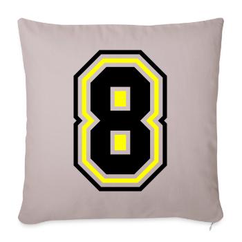 8 nombre symbole - Housse de coussin décorative 45 x 45 cm - taupe clair - Devant