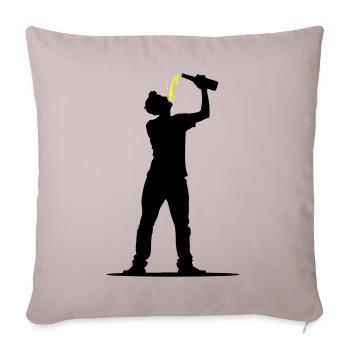 Drinker Beer - Sofa pillowcase 17,3'' x 17,3'' (45 x 45 cm) - light taupe - Front