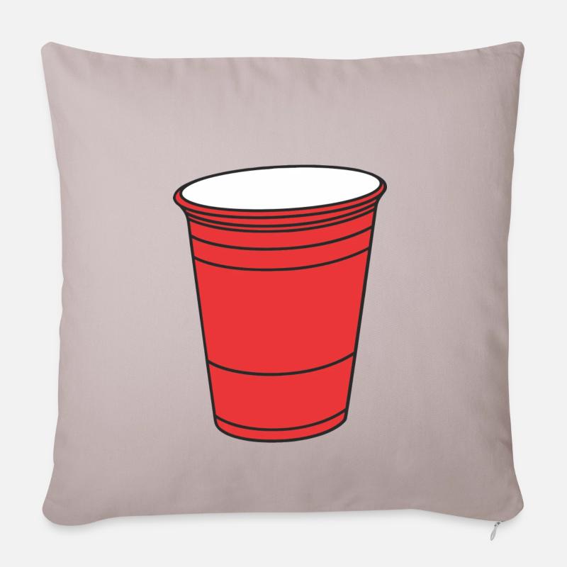Collège Red Tasse - Housse de coussin décorative 45 x 45 cm - taupe clair