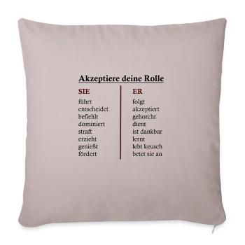 domsub-clothing.com - Sofakissenbezug 45 x 45 cm - helles Taupe - Vorne