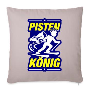 Pistes de ski de König - Housse de coussin décorative 45 x 45 cm - taupe clair - Devant