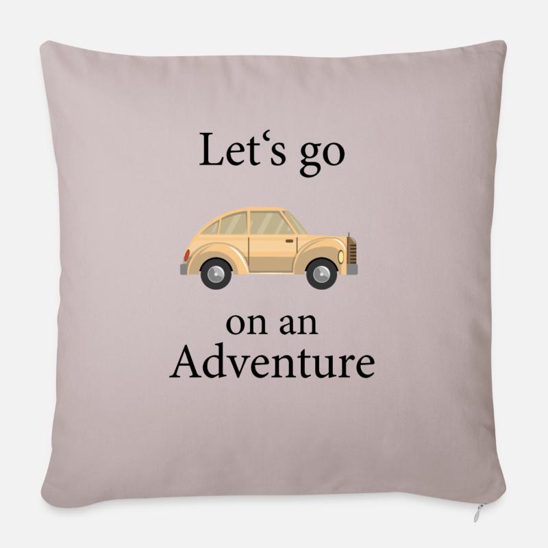 Voyage - Housse de coussin décorative 45 x 45 cm - taupe clair