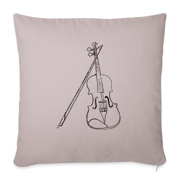 Violin Violin Gift Instrument Music - Sofa pillowcase 17,3'' x 17,3'' (45 x 45 cm) - light taupe - Front