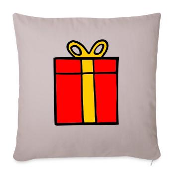 Cadeau - Housse de coussin décorative 45 x 45 cm - taupe clair - Devant