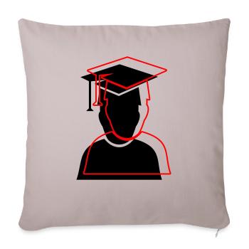 Student Diploma 2 - Sofa pillowcase 17,3'' x 17,3'' (45 x 45 cm) - light taupe - Front