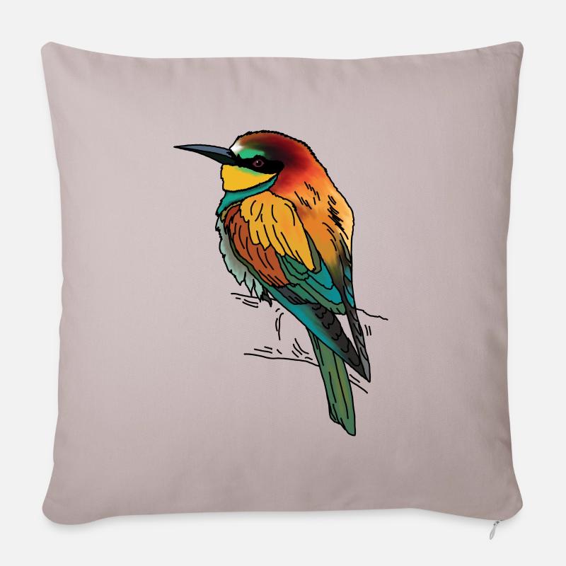 Bee-eater - Sofa pillowcase 17,3'' x 17,3'' (45 x 45 cm) - light taupe