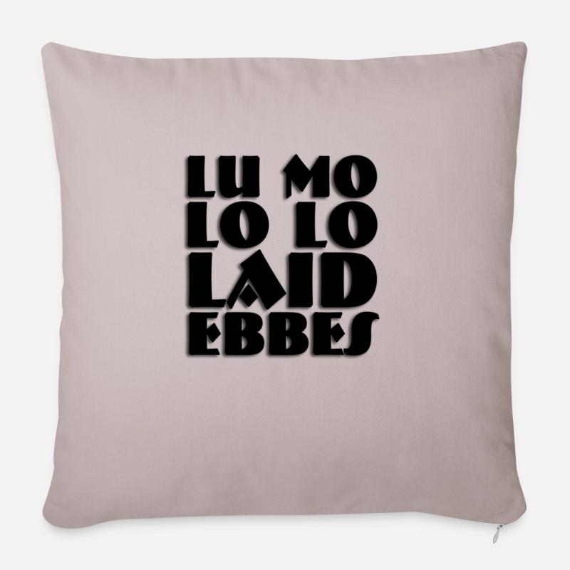 lo laid ebbes saarländisch - Sofakissenbezug 45 x 45 cm - helles Taupe