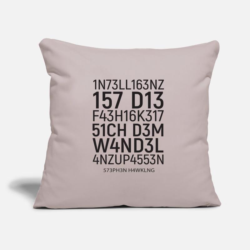 L'intelligence est la capacité ... Tricky, math Housse de coussin décorative 45 x 45 cm