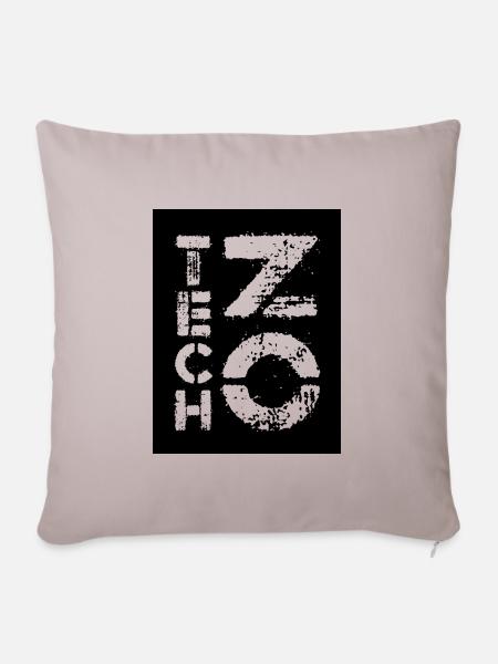 TECHNO MUSIC - Sofakissenbezug 45 x 45 cm - helles Taupe