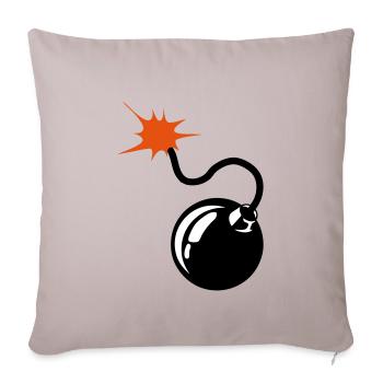 bombe meche - Housse de coussin décorative 45 x 45 cm - taupe clair - Devant