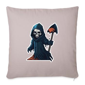 Halloween Grim Reaper Death - Housse de coussin décorative 45 x 45 cm - taupe clair - Devant