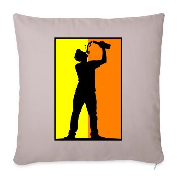 Drinker Beer - Sofa pillowcase 17,3'' x 17,3'' (45 x 45 cm) - light taupe - Front